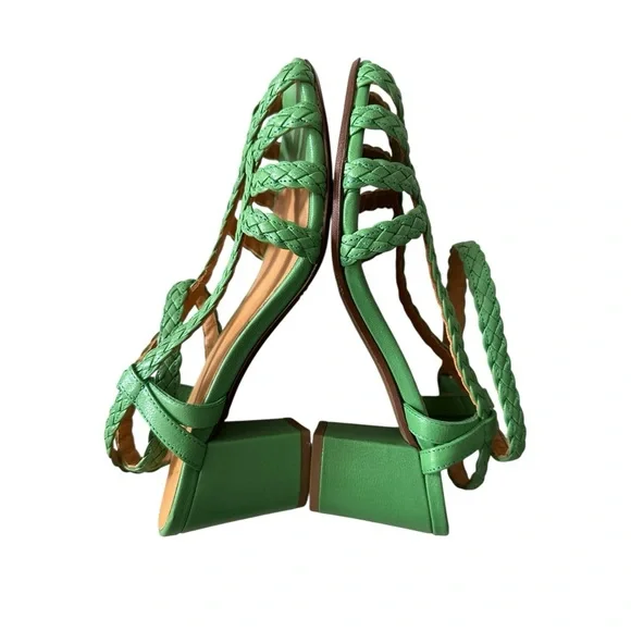 Sezane Natacha Sandals Bright Green - Picture 2 of 9